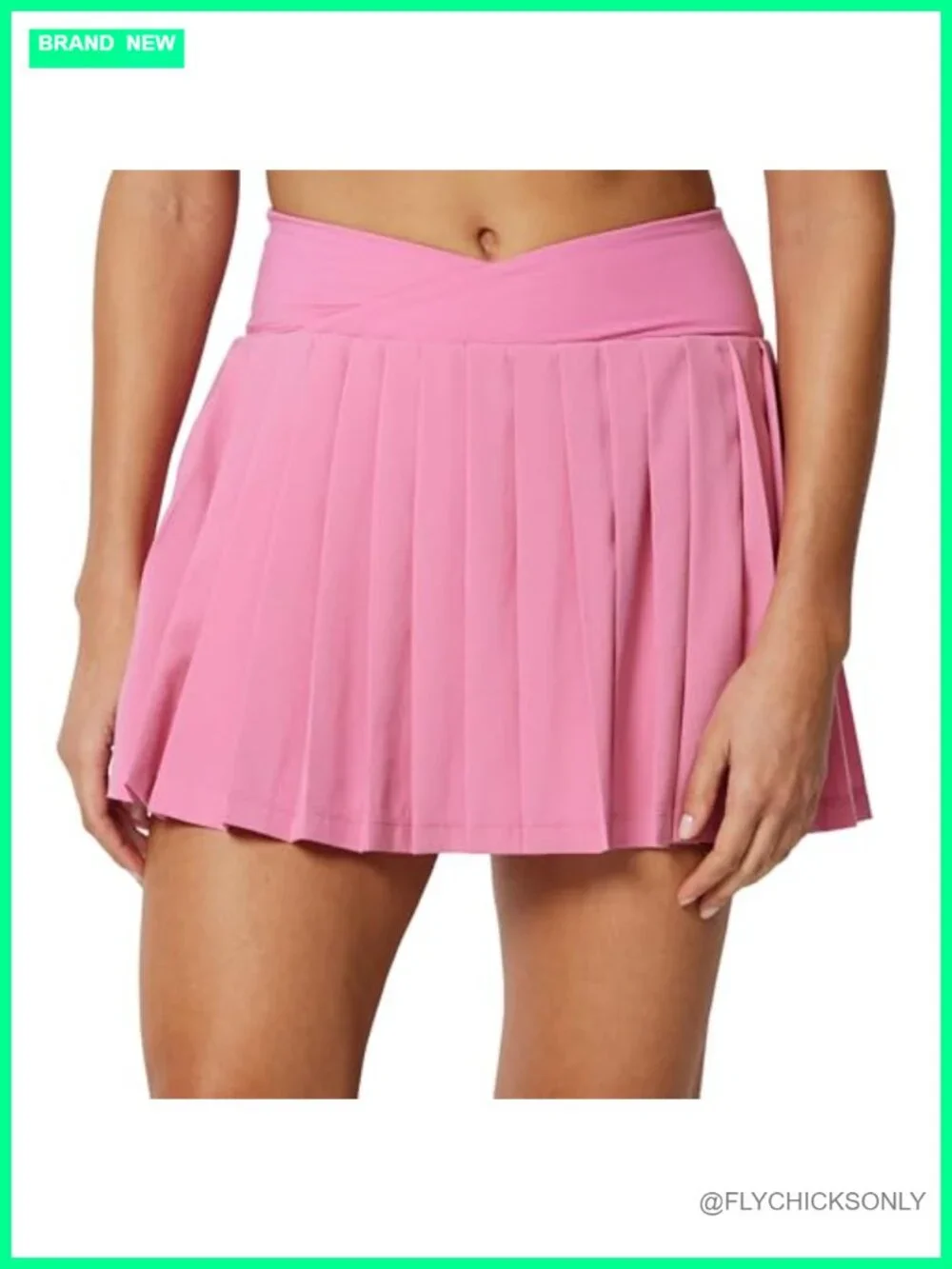 Performance Stretch Woven Pleated Tennis Skort with Pockets